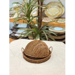 Kapaklı Büyük Boy Hasır Tepsi- 35 cm
