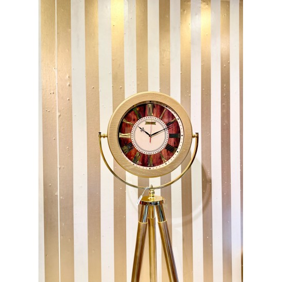 Luxury Tripod Ayaklı Gold Saat