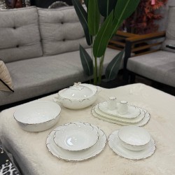 Aryıldız 60 Parça Bone Porselen Yemek Takımı