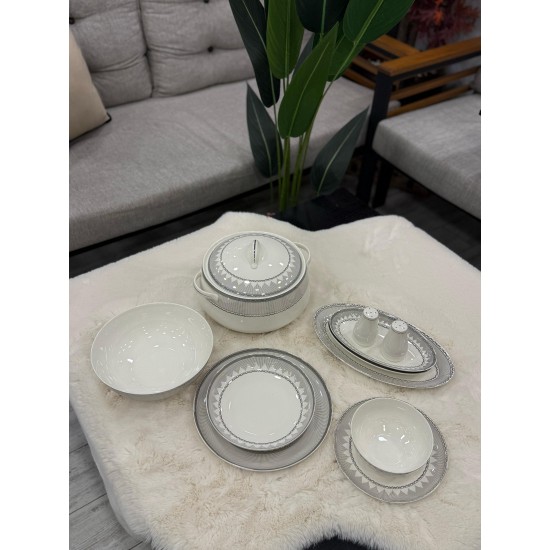 Aryıldız 60 Parça Bone Porselen Yemek Takımı 