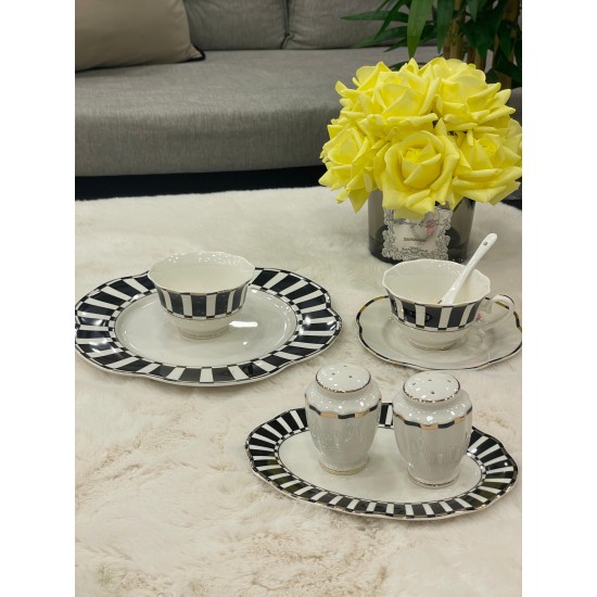 ROYKING Bone China 42 Parça 6 Kişilik Kahvaltı Seti