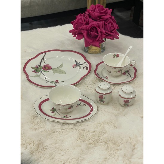 ROYKING Bone China 6 Kişilik 42 Parça Kahvaltı Takımı
