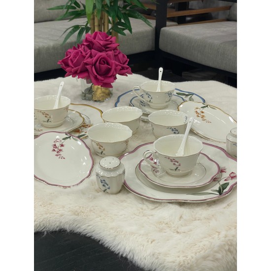 ROYKING Bone China 6 Kişilik 42 Parça Kahvaltı Takımı