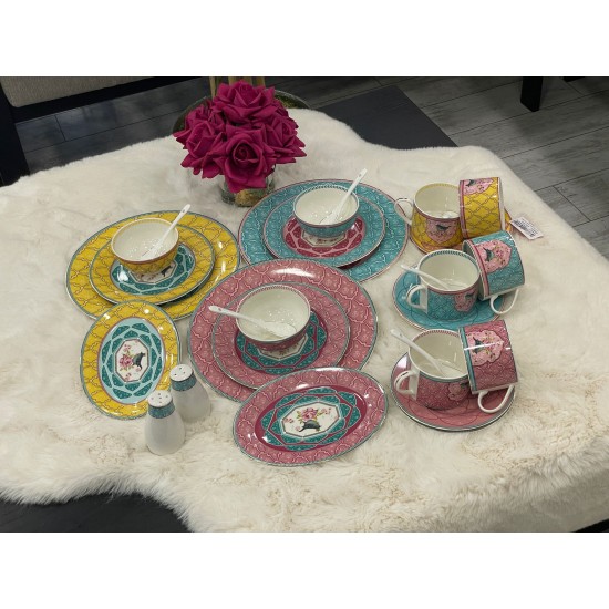 ROYKING Bone China 6 Kişilik 48 Parça Kahvaltı Takımı