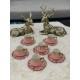 ALTIN DETAYLI PEMBE  6'LI KAHVE FİNCAN TAKIMI