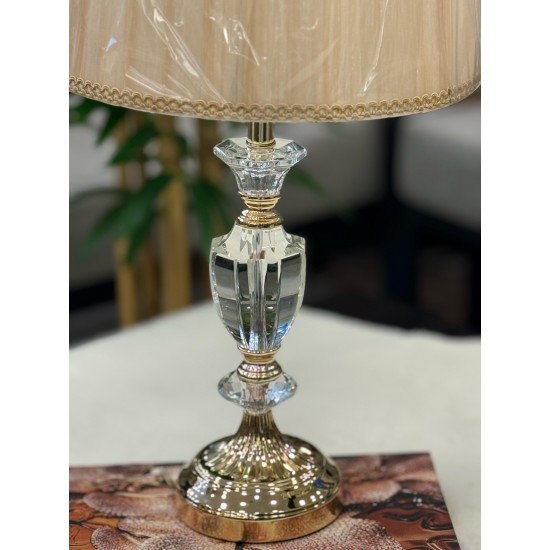Metal Kristal Taşlı Klasik Abajur