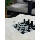 KOMPLE CAM DAMA DESEN SATRANÇ SETİ