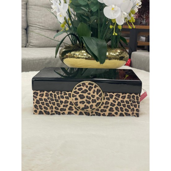 KÜÇÜK BOY LEOPAR DESENLİ DEKORATİF KUTU