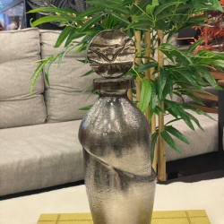 Füme Renk Döküm Kapaklı Cam Küçük Boy  Küp