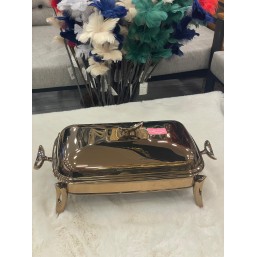 Kare Eskitme Renk 18/10 Çelik Paslanmaz Servis Kabı