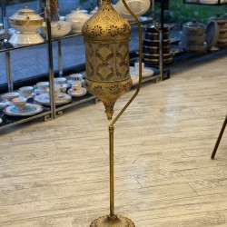 Metal Ayaklı Ferforje Metal Fener 