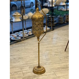 Metal Ayaklı Ferforje Metal Fener 