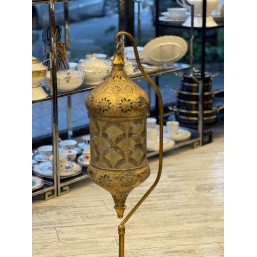 Metal Ayaklı Ferforje Metal Fener 