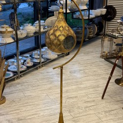 Metal Ayaklı Ferforje Fener 
