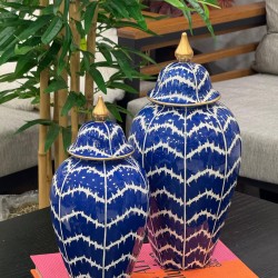 Seramik Blue Blance Dekor 2'li Küp Setimiz 
