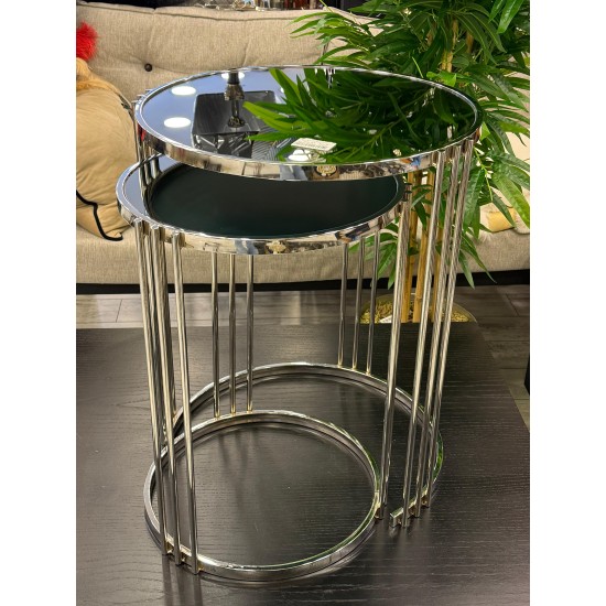 Ring  Plus 2’li Gümüş Renk Kaplama 2 Yıl Kaplama Garantili Zigon Sehpa