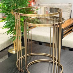 Ring  Plus 2’li Eskitme  Renk Kaplama 2 Yıl Kaplama Garantili Reflekte Renkli Cam Yada Bronz Aynalı Zigon Sehpa