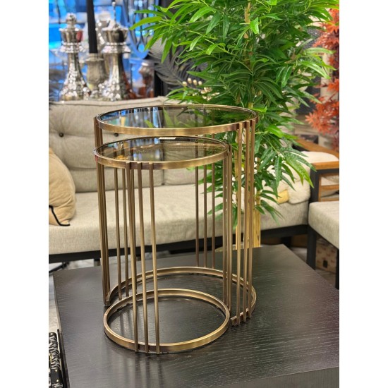 Ring  Plus 2’li Eskitme  Renk Kaplama 2 Yıl Kaplama Garantili Reflekte Renkli Cam Yada Bronz Aynalı Zigon Sehpa