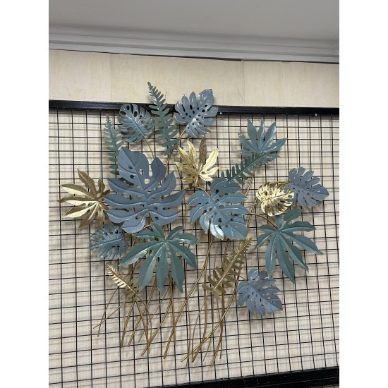 Metal Ferforje Yaprak Desen Duvar Pano 