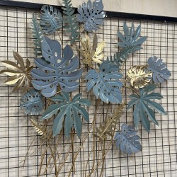 Metal Ferforje Yaprak Desen Duvar Pano 