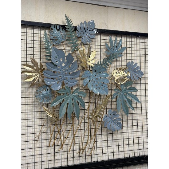 Metal Ferforje Yaprak Desen Duvar Pano 