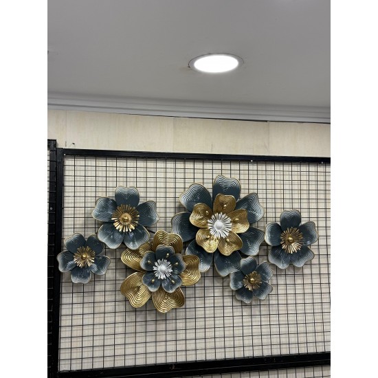 Metal Ferforje Çiçek Dekor Duvar Pano