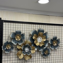 Metal Ferforje Çiçek Dekor Duvar Pano