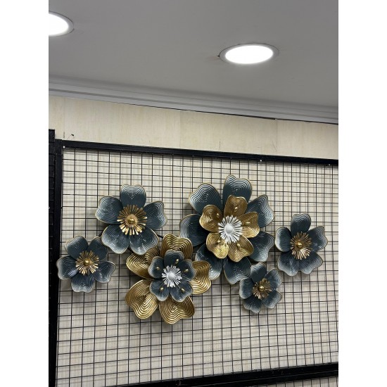 Metal Ferforje Çiçek Dekor Duvar Pano