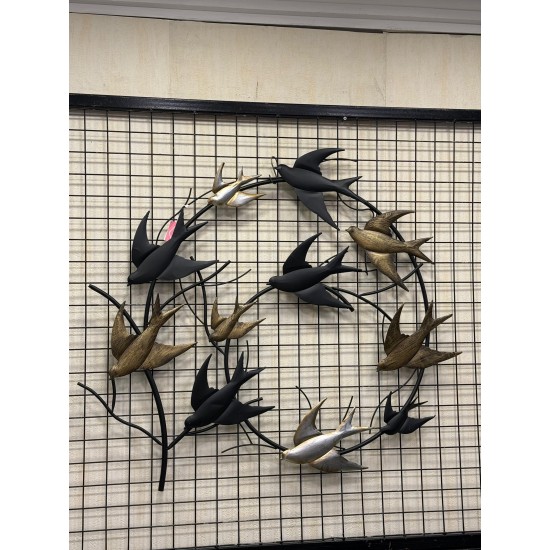 Metal Ferforje Uçan Kuşlar Sürüsü