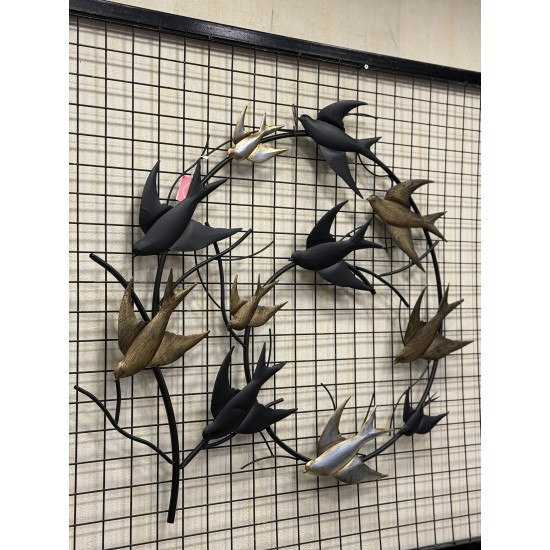 Metal Ferforje Uçan Kuşlar Sürüsü