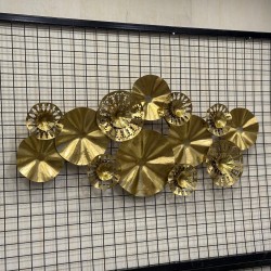 Metal Ferforje Altın Renk Duvar Pano 