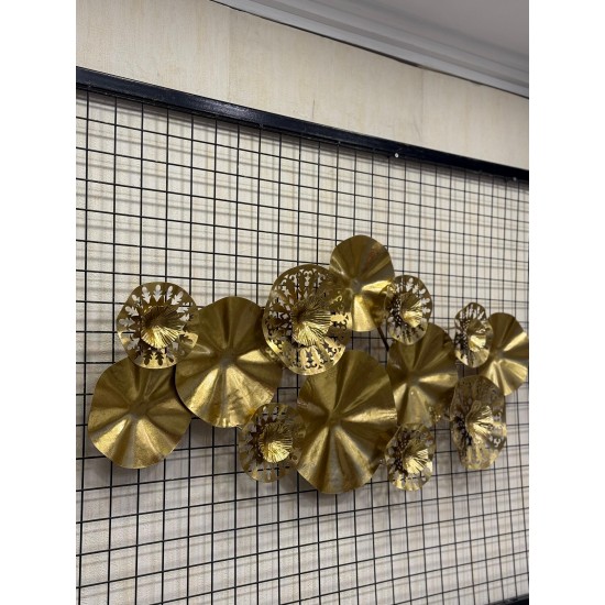 Metal Ferforje Altın Renk Duvar Pano 