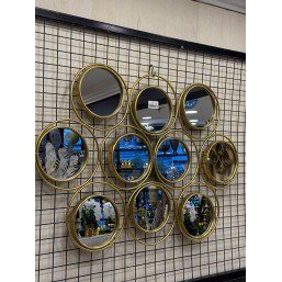 Metal Ferforje 10’lu Duvar Dekor Ayna 