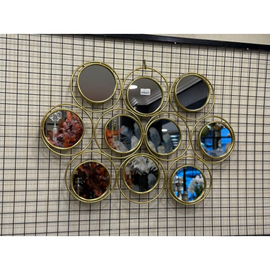 Metal Ferforje 10’lu Duvar Dekor Ayna 