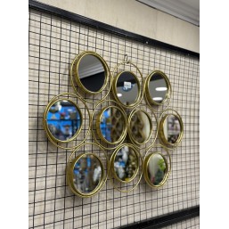 Metal Ferforje 10’lu Duvar Dekor Ayna 