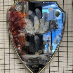 Eskitme Renk Metal Dekoratif Duvar Aynası