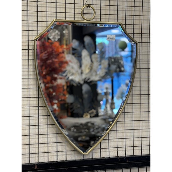 Eskitme Renk Metal Dekoratif Duvar Aynası