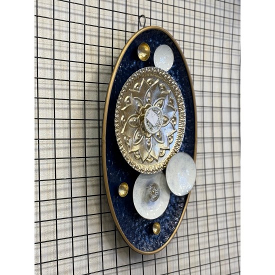 Metal Oval Ferforje Duvar Pano 