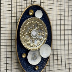 Metal Oval Ferforje Duvar Pano 