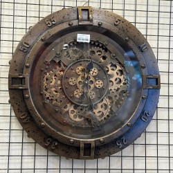 Metal Kasa Eskitme Renk Çarklı Duvar Saati 