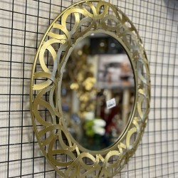 Metal Gold Renk Ferforje Duvar Aynası