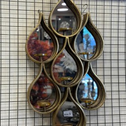 Metal Eskitme Renk Telkari Duvar Aplik Ayna 