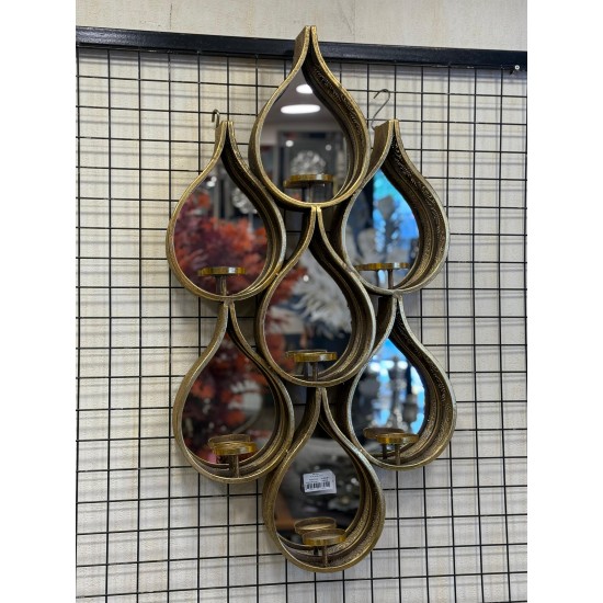 Metal Eskitme Renk Telkari Duvar Aplik Ayna 