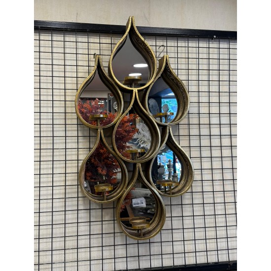 Metal Eskitme Renk Telkari Duvar Aplik Ayna 