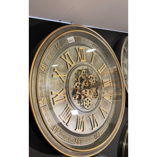 Metal Bronz  Renk Çarklı Saat 