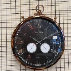 Metal Kasa Rose Gold Renk Kaplama Köstekli Duvar Saati