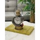 Metal Eskitme Gümüş Ve Bronz Renk Dekoratif Fener Saat 