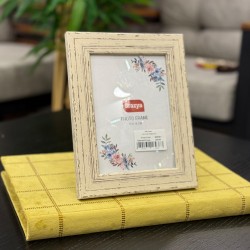 Eskitme Kırık Beyaz Renk Resim Çerçevesi