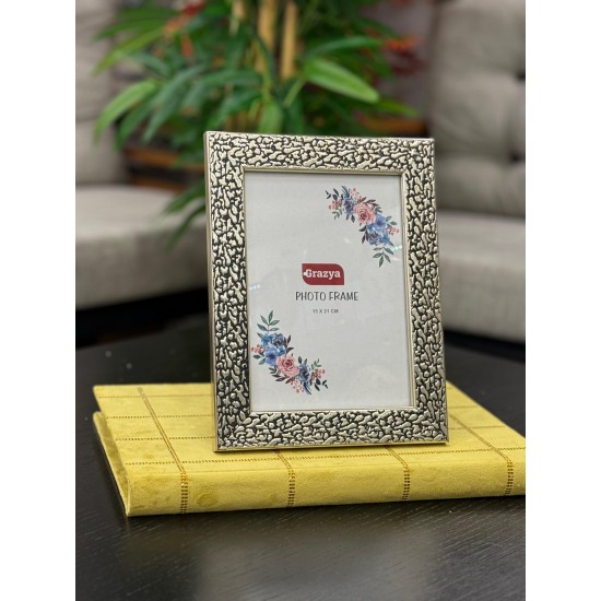 Pvc Gümüş Renk Eskitme Resim Çerçevesi 