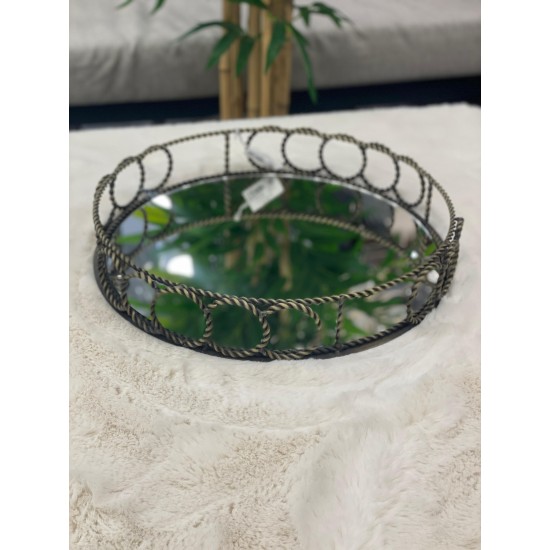 Eskitme Yuvarlak Audi Halka Model  Tepsi 